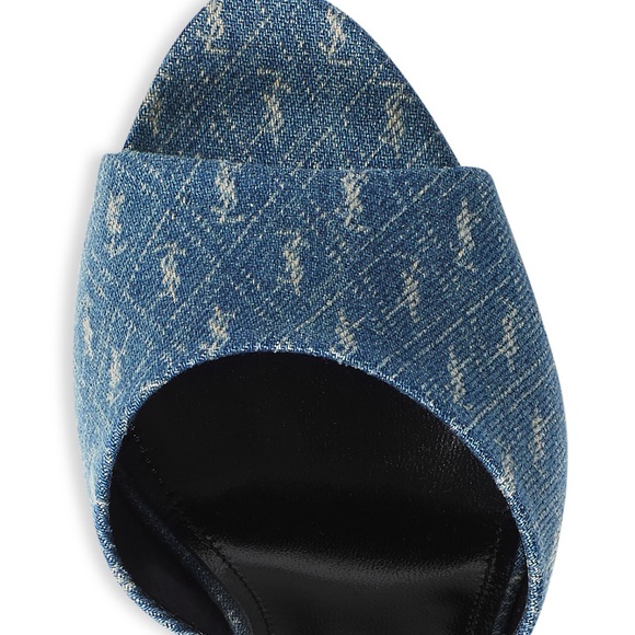 Saint Laurent YSL Jean Logo Heel Mules Denim. Worn once.
Dust bag and box. - Picture 7 of 7